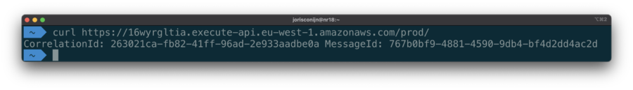 initial request using curl